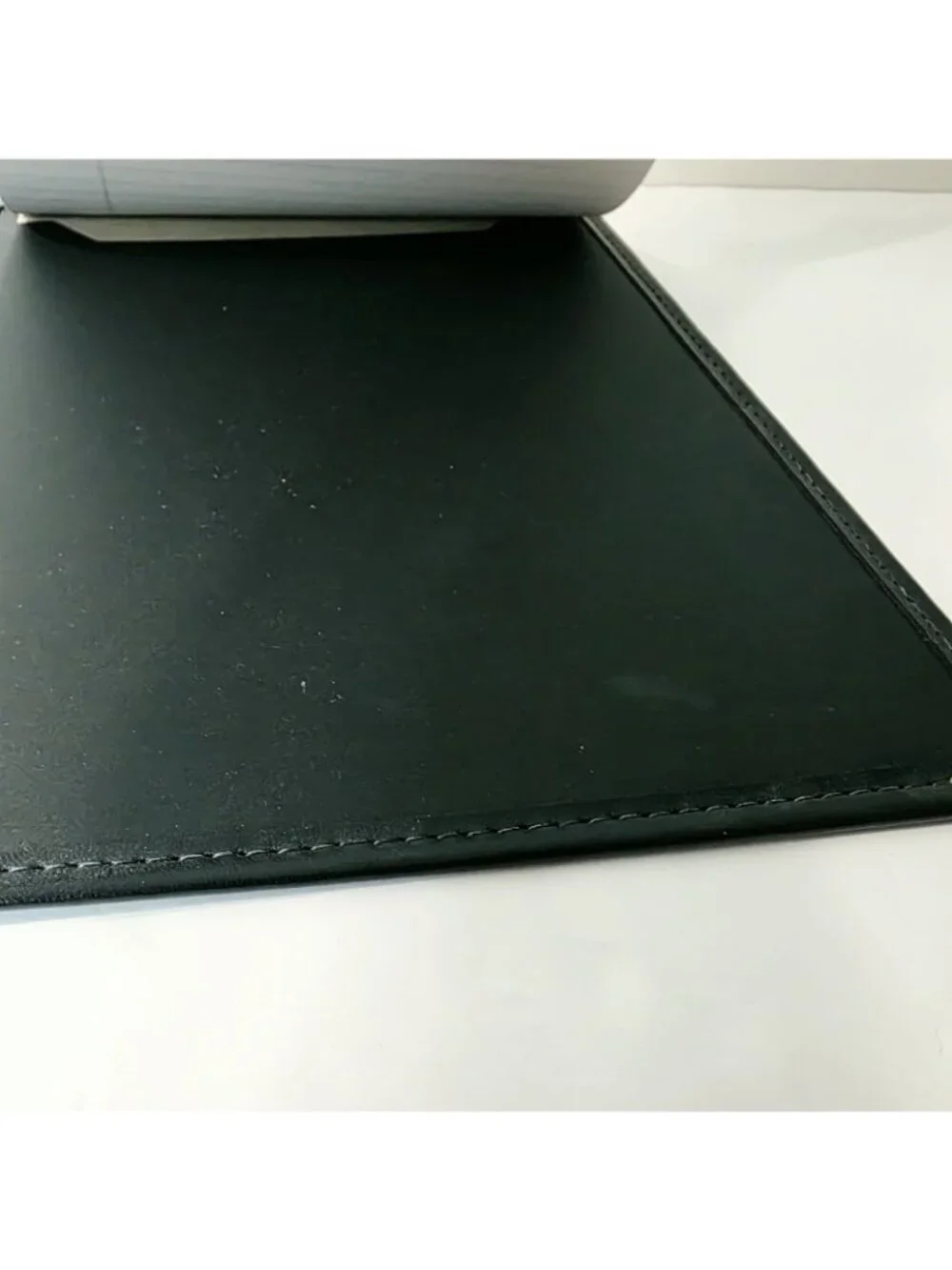 Vtg Hazel USA Black Leather Pad folio Memo Pad Holder Whirlpool Elenor R. Quote